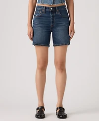 Levi's 501 Mid-Thigh High Rise Straight Fit Denim Shorts