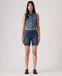 Levi's 501 Mid-Thigh High Rise Straight Fit Denim Shorts