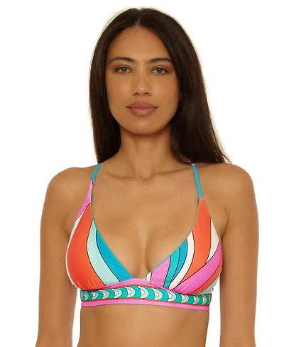 Trina Turk Women's Reversible Banded Cross Back Swim Top