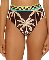 Trina Turk Women's High-Waist Banded Swim Bottoms