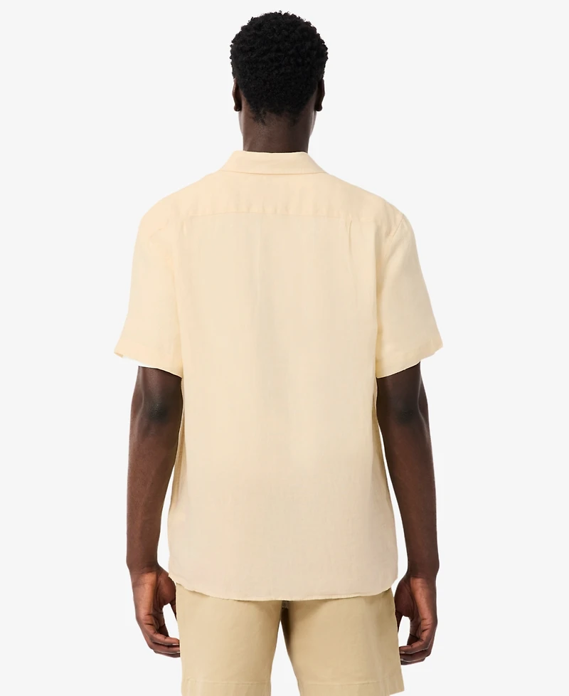 Lacoste Men's Regular-Fit Logo Linen Shirt