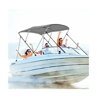 Hongge 3-Bow Boat Bimini Top Sun Shade Boat Canopy with Storage Boot
