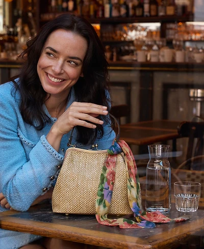 Patricia Nash Laureana Frame Satchel Bag with Scarf