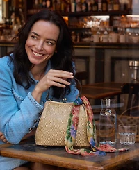 Patricia Nash Laureana Frame Satchel Bag with Scarf