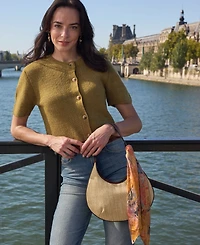 Patricia Nash Coco Crescent Fine Weave Small Hobo Bag