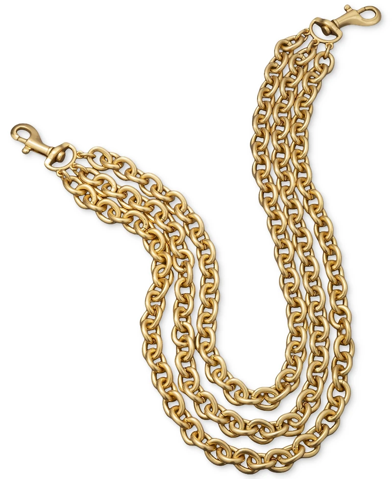Donna Karan Gold-Tone Multi-Row Link Collar Necklace