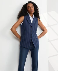 Jones New York Women's Four-Button Peak Lapel Vest
