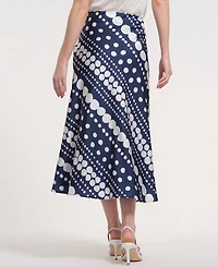 Isaac Mizrahi Women's Printed Maxi Long Skirt