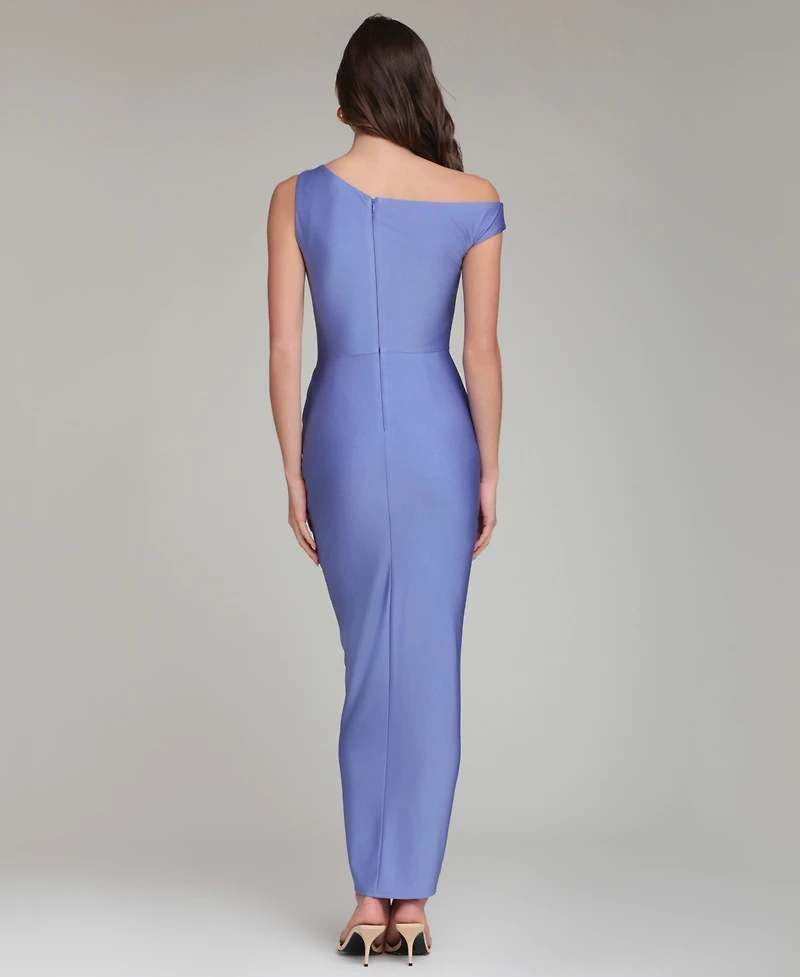 Avec Les Filles Women's One-Shoulder Fringe Front Dress