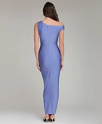 Avec Les Filles Women's One-Shoulder Fringe Front Dress