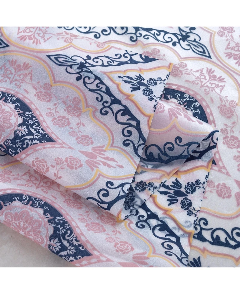 Rt Designers Collection 90 Gsm Printed Peva Glit Jaxx Shower Curtain 70" x 72" Blush