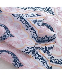 Rt Designers Collection 90 Gsm Printed Peva Glit Jaxx Shower Curtain 70" x 72" Blush