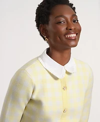 Isaac Mizrahi Women's Long-Sleeve Gingham Cardigan