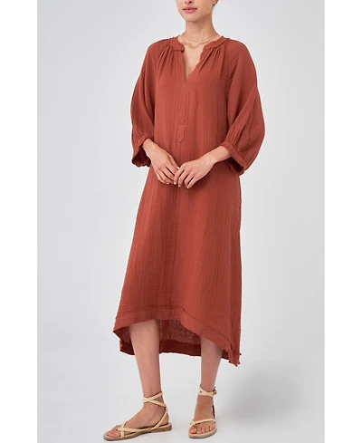Ocean+Main Women's Gauze Dress with Pockets