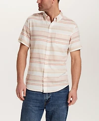 Weatherproof Vintage Men's Twill Stripe Button-Down Shirt