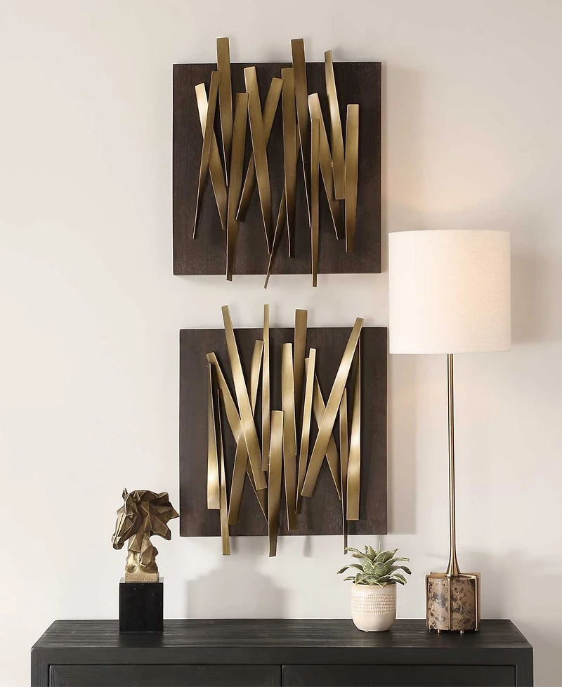 Uttermost Crosshatch Metal Wall Decor, Set of 2