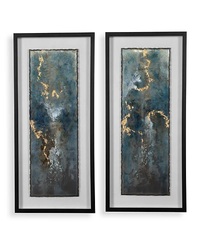 Uttermost Glimmering Agate Framed Prints, Set of 2