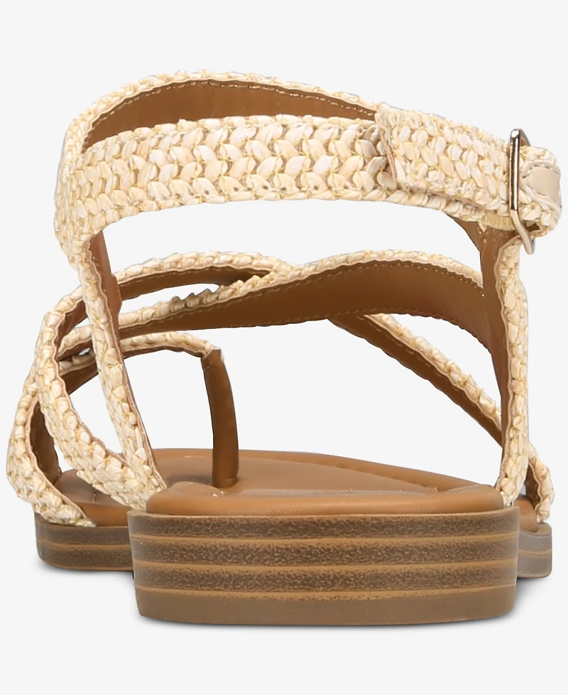 Style & Co Women's Riverr Raffia Flat Sandals, Macy's Exclusive