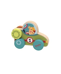 Bababoo and Friends Lion Bababoo Racecar Wooden Push Along My First Car Toy