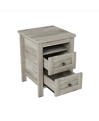 Streamdale Furniture 3-Piece Queen Farmhouse Bed Set w/ Storage Headboard, Nightstand & Dresser