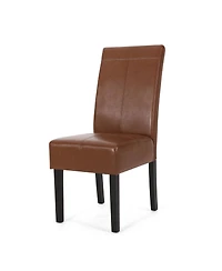 Streamdale Furniture Upholstered Armless Dining Chairs with T-Stitch Design