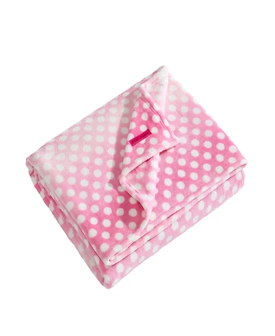 Betsey Johnson Ombre Dots Printed Plush Throw, 70" X 50"