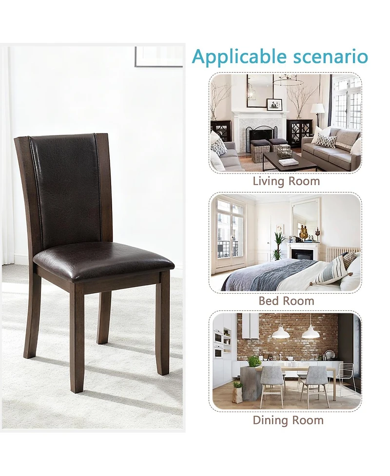 Streamdale Furniture Streamdale Wooden Dining Chairs Set of 4 with Padded Seat