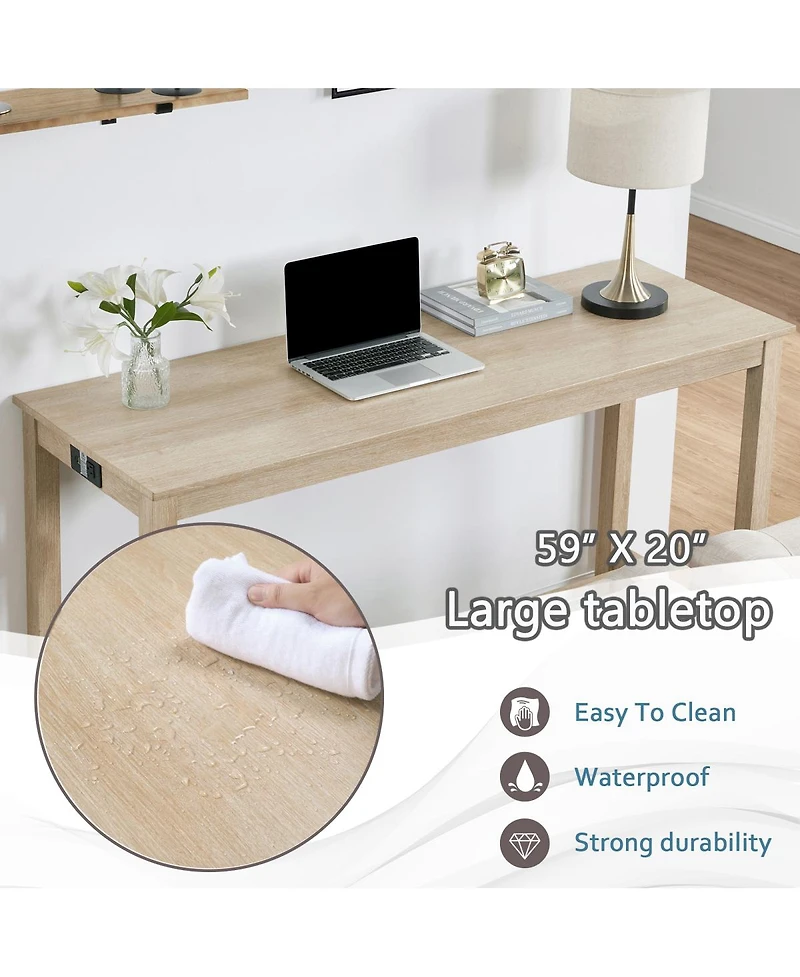 Streamdale Furniture Streamdale 4-Piece Bar Table Set with Power Outlet & 3 Padded Stools