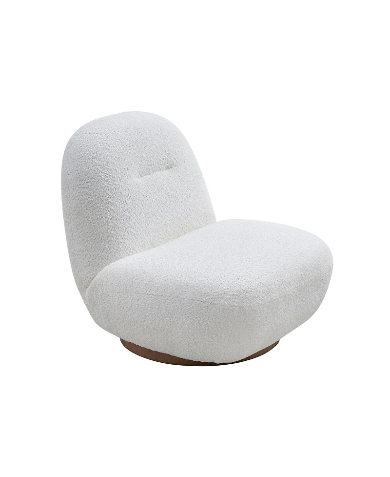 Streamdale Furniture Luxury Modern Swivel Accent Chair, Boucle Rotating Sofa Chair, Minimalist Cloud Chair