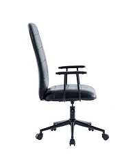 Streamdale Antique Black Pu leather office chair, 2-set, high back, adjustable, swivel.