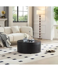 Streamdale Furniture Modern Round Coffee Table with Storage Accent Tea Table