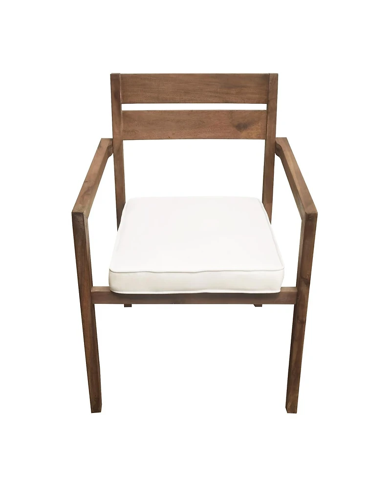 Streamdale Furniture Acacia Wood Outdoor Dining Set with Cushions - 7 Pieces