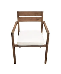 Streamdale Furniture Acacia Wood Outdoor Dining Set with Cushions - 7 Pieces