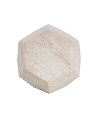Streamdale Furniture Lightweight Concrete/Travertine Hexagonal Side Table