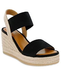 Mia Women's Brittni Round Toe Wedge Sandals