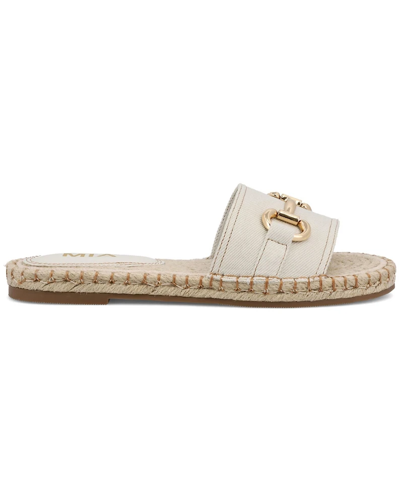 Mia Women's Cadiz Horsebit Espadrille Flat Slide Sandals