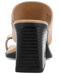 Mia Women's Fawn Block Heel Slip-On Dress Sandals