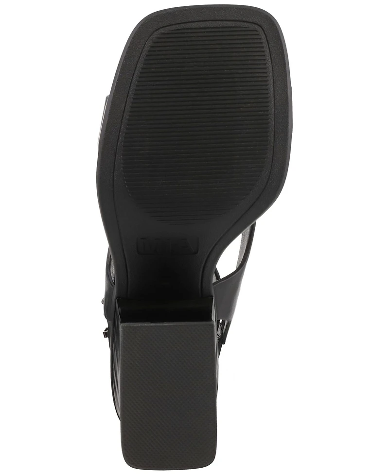 Mia Women's Felipa Strappy Ankle-Strap Square Toe Dress Sandals