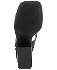 Mia Women's Felipa Strappy Ankle-Strap Square Toe Dress Sandals