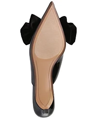 Mia Women's Chantelle Bow Pointed Toe Mule Pumps