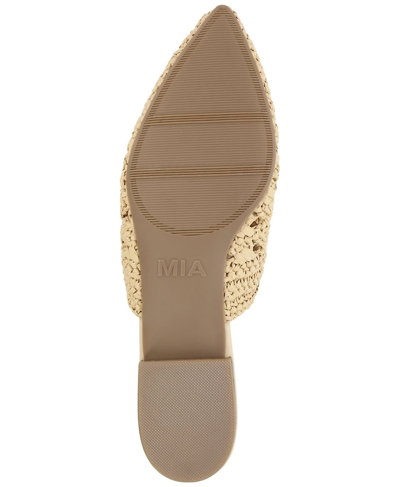 Mia Women's Jany Raffia Slip-On Mule Flats