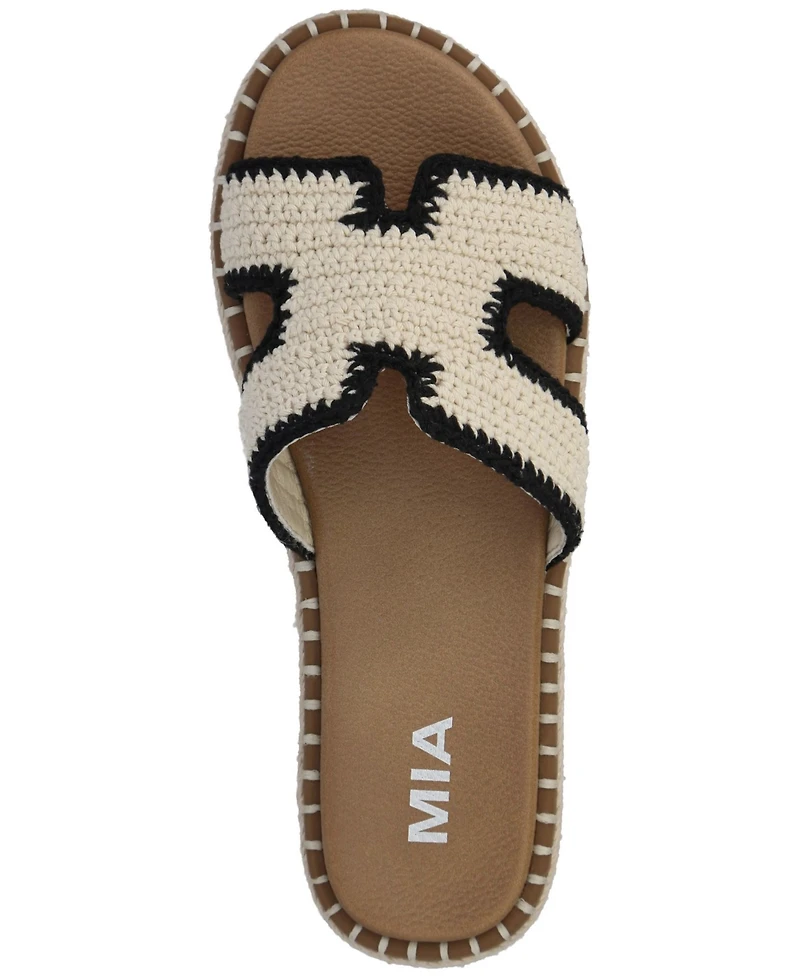Mia Women's Sabine Woven H-Band Slide Sandals
