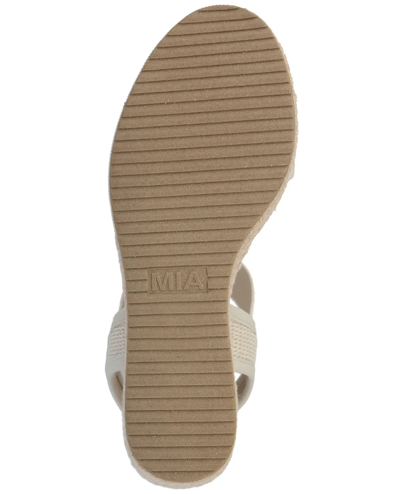 Mia Women's Berniece Ankle-Strap Espadrille Wedge Sandals