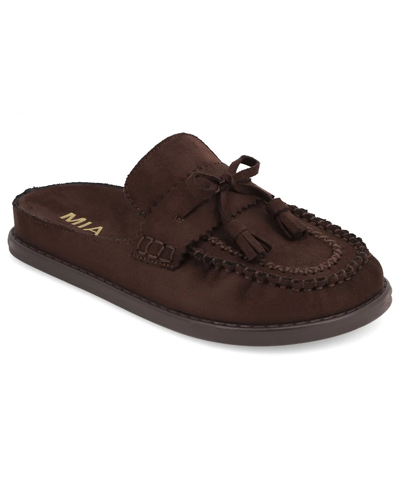 Mia Women's Nesha Moc Toe Moccasin Mule Loafers