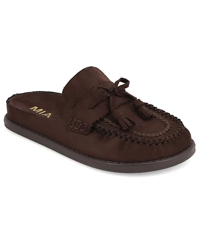 Mia Women's Nesha Moc Toe Moccasin Mule Loafers