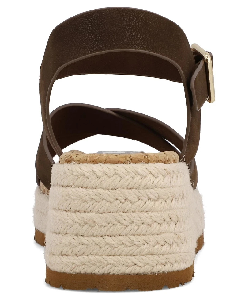 Mia Women's Nikky Round Toe Wedge Sandals