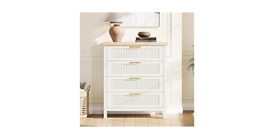 gaomon Fluted Dresser for Bedroom, Chest of Dressers for Closet with Fluted Dressers Chest with Clothes Storage