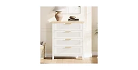 gaomon Fluted Dresser for Bedroom, Chest of Dressers for Closet with Fluted Dressers Chest with Clothes Storage