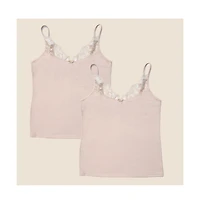 Meadow Women's Luna Lace Cotton Cami 2PK