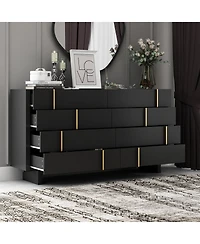 Homsee 71" Dresser with 8 Large Drawers, Bedroom Chest